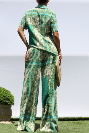 DD8409, PRINTED LOOSE FIT SHIRT AND PANTS SET