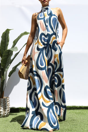 DD8343, PRINTED LOOSE FIT JUMPSUIT