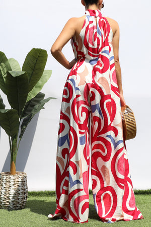 DD8343, PRINTED LOOSE FIT JUMPSUIT