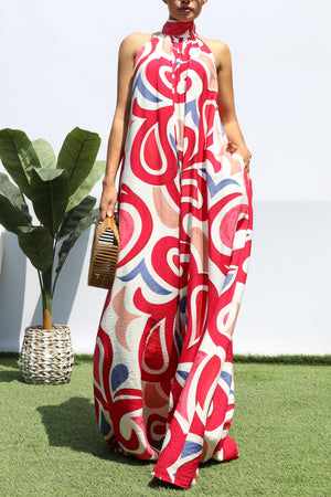 DD8343, PRINTED LOOSE FIT JUMPSUIT