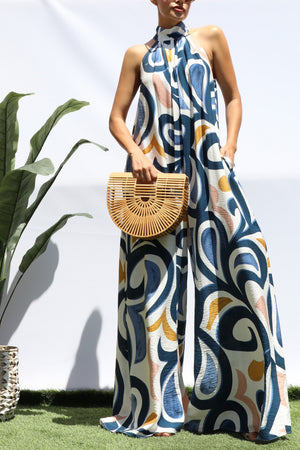 DD8343, PRINTED LOOSE FIT JUMPSUIT