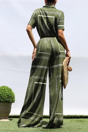 DD8390, PRINTED LOOSE FIT SHIRT AND PANTS SET