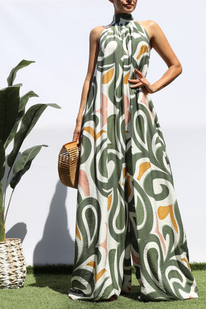 DD8343, PRINTED LOOSE FIT JUMPSUIT