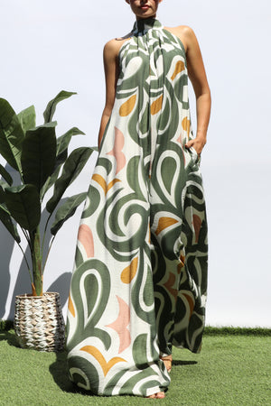 DD8343, PRINTED LOOSE FIT JUMPSUIT