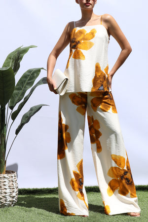 DD8381, FLORAL LOOSE FIT TOP AND PANTS SET