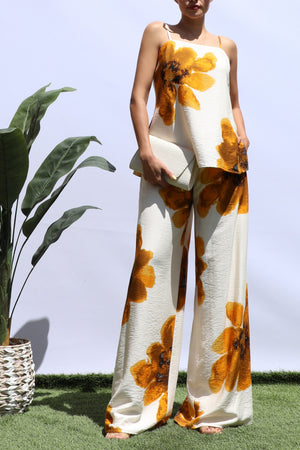 DD8381, FLORAL LOOSE FIT TOP AND PANTS SET