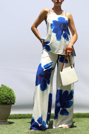 DD8381, FLORAL LOOSE FIT TOP AND PANTS SET