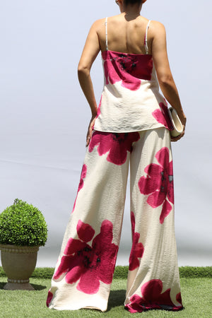 DD8381, FLORAL LOOSE FIT TOP AND PANTS SET