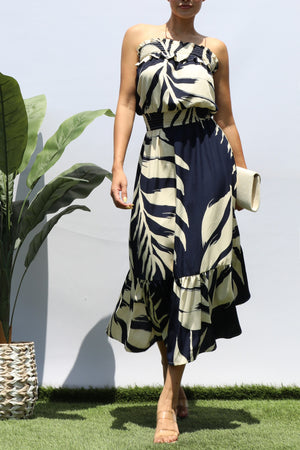 DD8190, LEAF TUBE MIDI DRESS