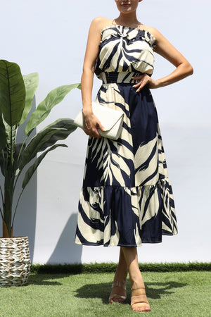 DD8190, LEAF TUBE MIDI DRESS