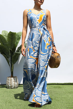 DD8341, PRINTED LOOSE FIT JUMPSUIT