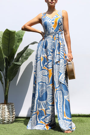 DD8341, PRINTED LOOSE FIT JUMPSUIT