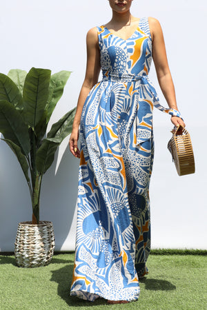 DD8341, PRINTED LOOSE FIT JUMPSUIT