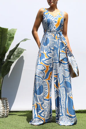DD8341, PRINTED LOOSE FIT JUMPSUIT