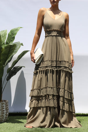DD8188, OPEN BACK MAXI DRESS