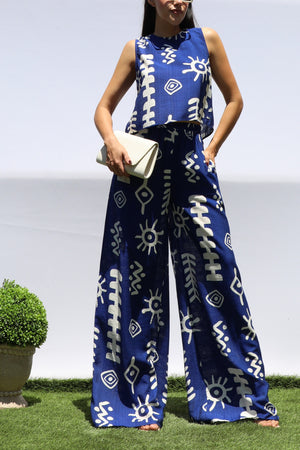 DD8429, PRINTED LOOSE FIT TOP & PANTS SET