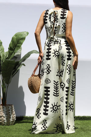 DD8429, PRINTED LOOSE FIT TOP & PANTS SET