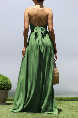 DD8452, PRINTED V NECK MAXI DRESS