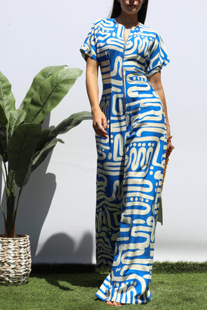 DD8420, PRINTED LOOSE FIT JUMPSUIT