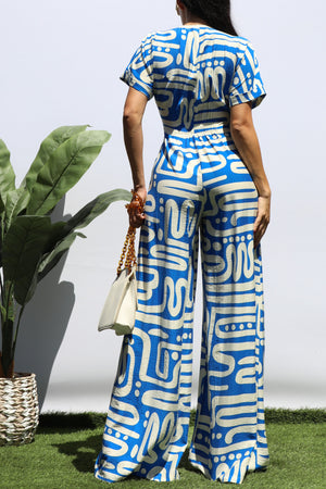 DD8420, PRINTED LOOSE FIT JUMPSUIT