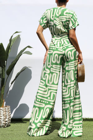 DD8420, PRINTED LOOSE FIT JUMPSUIT