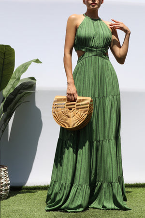DD8437, STRIPED CUT OUT MAXI DRESSES