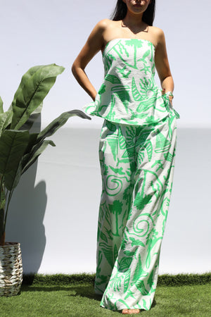 DD8404, PRINTED TUBE TOP AND PANTS SET