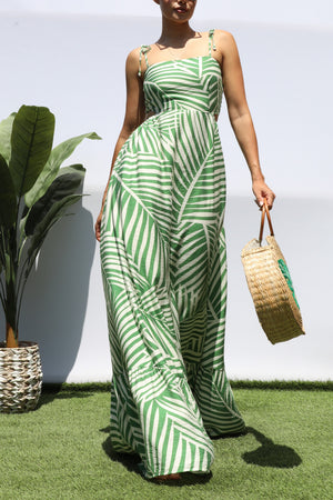 DD8425, LEAF CUT OUT MAXI DRESSES