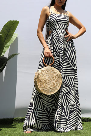 DD8425, LEAF CUT OUT MAXI DRESSES