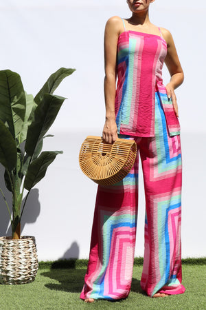 DD8321, PRINTED TOP AND PANTS SET