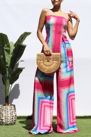 DD8321, PRINTED TOP AND PANTS SET
