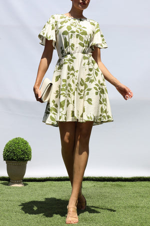 DD8423, PRINTED SWING MINI DRESS