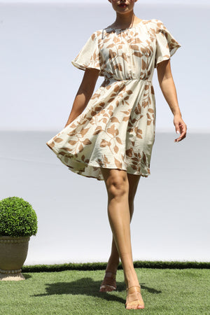 DD8423, PRINTED SWING MINI DRESS