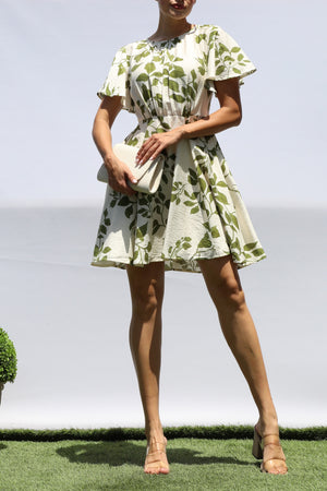 DD8423, PRINTED SWING MINI DRESS