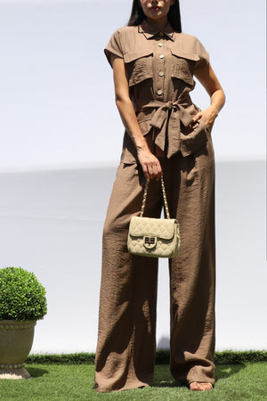 DD8202, POCKET TOP AND PANTS SET