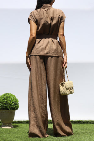 DD8202, POCKET TOP AND PANTS SET