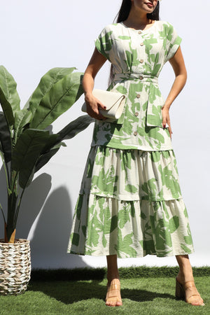 DD8403, POCKET BUTTON DOWN MIDI DRESS