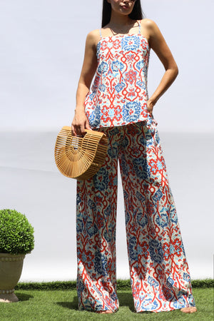 DD8436, PRINTED LOOSE FIT TOP AND PANTS SET