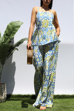 DD8436, PRINTED LOOSE FIT TOP AND PANTS SET