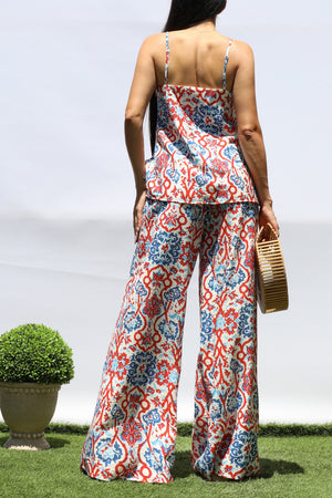 DD8436, PRINTED LOOSE FIT TOP AND PANTS SET