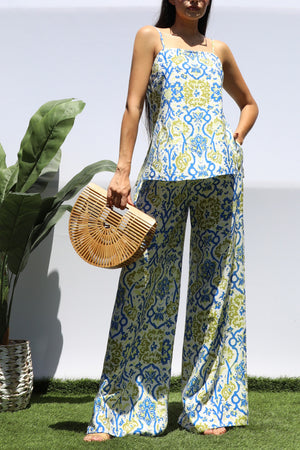 DD8436, PRINTED LOOSE FIT TOP AND PANTS SET