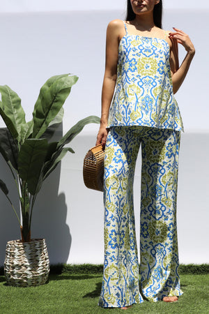 DD8436, PRINTED LOOSE FIT TOP AND PANTS SET