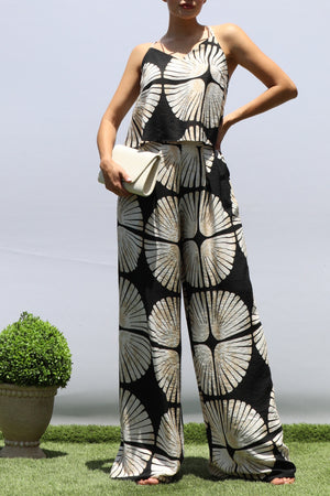 DD8424, PRINTED TANK LOOSE TOP AND PANTS SET