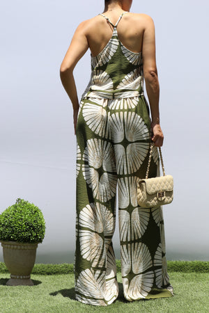 DD8424, PRINTED TANK LOOSE TOP AND PANTS SET
