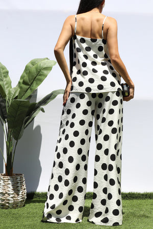 DD8465, POLKA DOT LOOSE FIT TOP AND PANTS SET