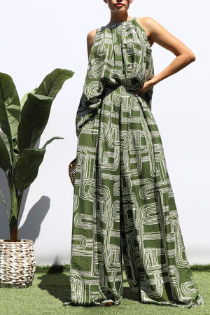 DD8467, PRINTED LOOSE FIT TOP AND PANTS SET