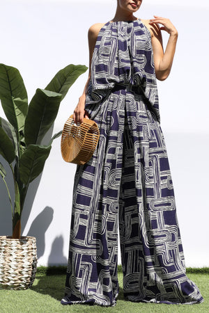 DD8467, PRINTED LOOSE FIT TOP AND PANTS SET