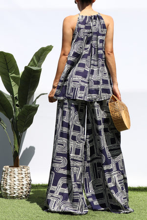 DD8467, PRINTED LOOSE FIT TOP AND PANTS SET