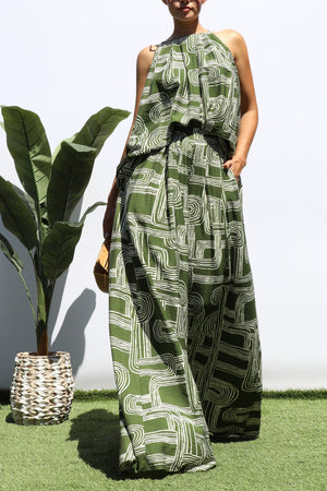 DD8467, PRINTED LOOSE FIT TOP AND PANTS SET