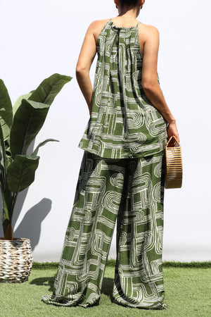 DD8467, PRINTED LOOSE FIT TOP AND PANTS SET